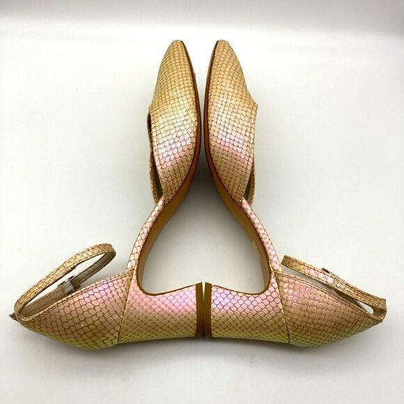 AGL Attilio Giusti Leombruni D’Orsay Shim Snake Marble Heels SZ 39/8,5 Italy - Picture 10 of 13